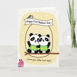 Bear Cubs Mothers Day Scene Card