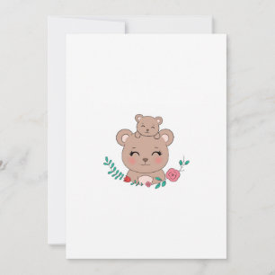 Bear, cute bear design invitation