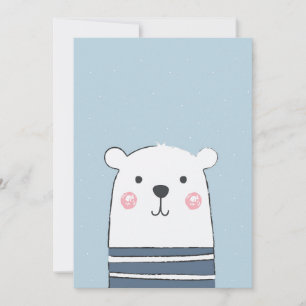 Bear Cute Cartoon Kids Baby Artwork Invitation