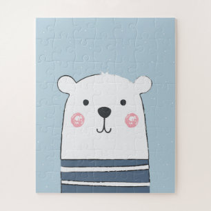 Bear Cute Cartoon Kids Baby Artwork Jigsaw Puzzle