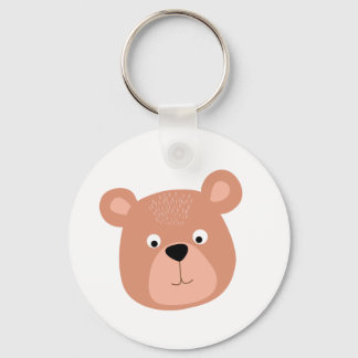 Bear cute face key ring