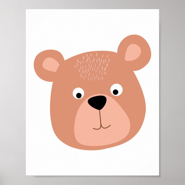 Bear cute face  poster (Front)