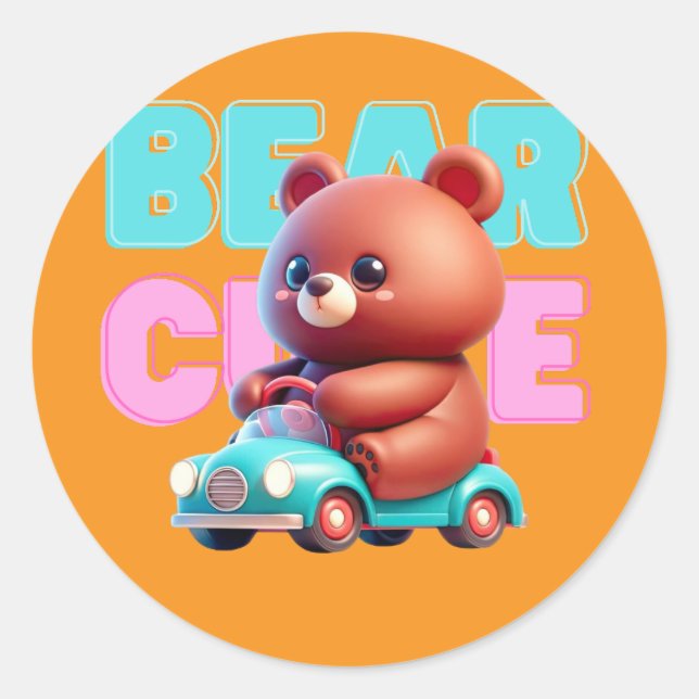 Bear Cute Sticker (Front)