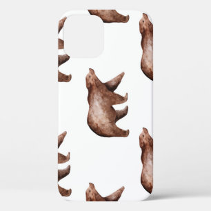 Bear Cuteness: Watercolor Animal Pattern iPhone 12 Case