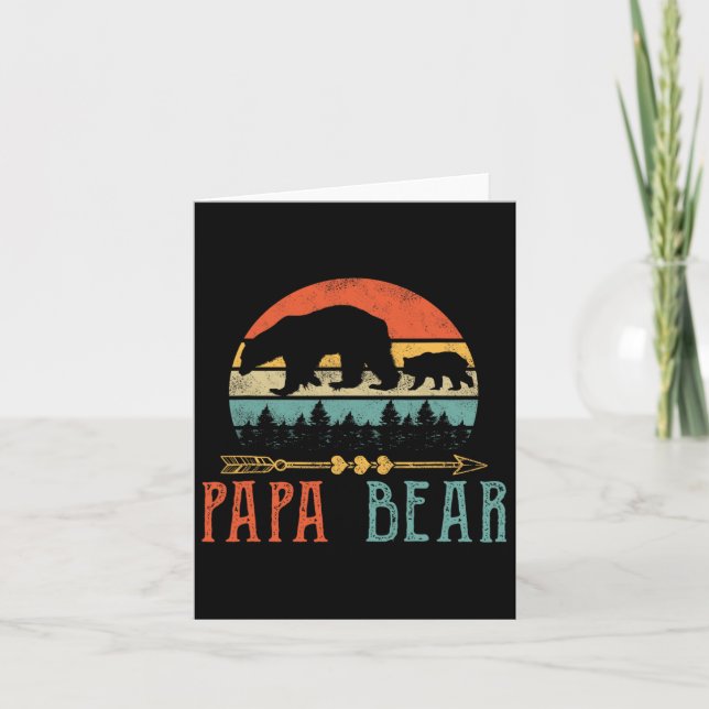 Bear Daddy Funny Mens Fathers Day Gift-idea  Card (Front)