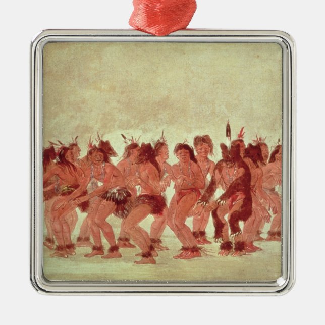 Bear Dance Metal Tree Decoration (Front)