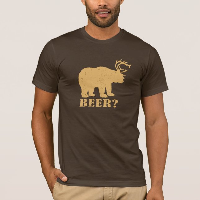 Bear Deer = Beer? Drunk Redneck Tee (Front)