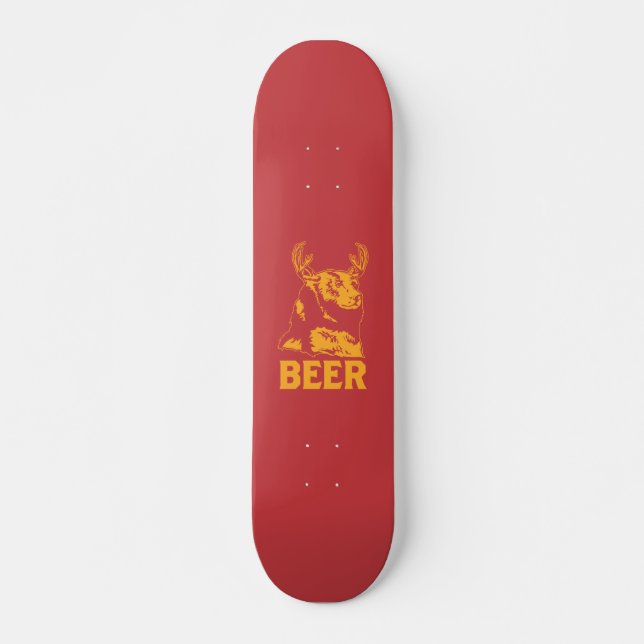 Bear + Deer = Beer Skateboard (Front)