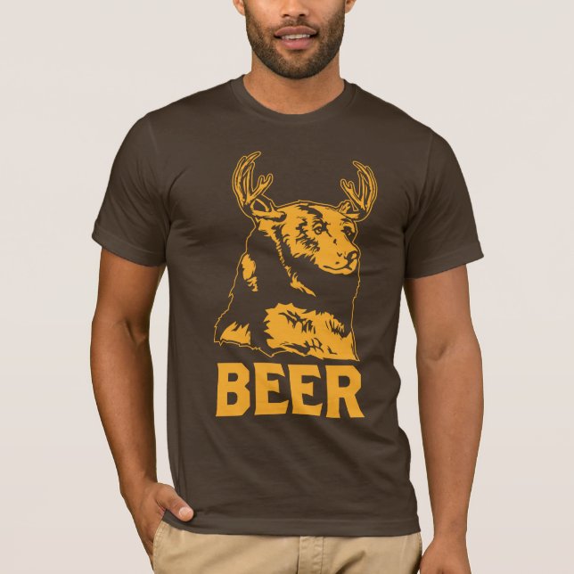 Bear + Deer = Beer T-Shirt (Front)