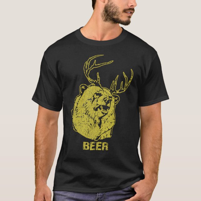 Bear + Deer = Beer  T-Shirt (Front)