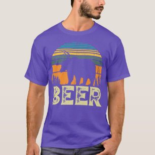 Bear Deer Funny Beer Retro Vintage Premium  T-Shirt