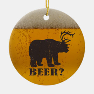 Bear,  Deer or Beer? Ceramic Tree Decoration