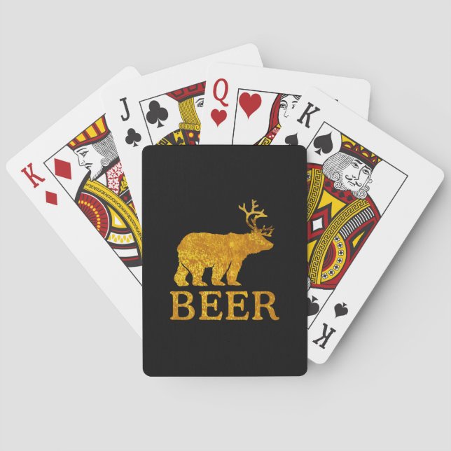 Bear Deer or Beer on Beer Playing Cards (Back)