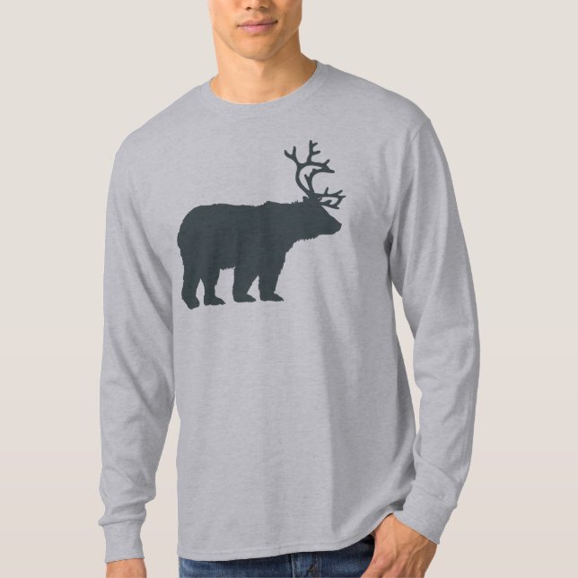 Bear Deer or Beer Silhouette T-Shirt (Front)