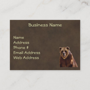 Bear Design for Animal and Wildlife-Supporters Business Card