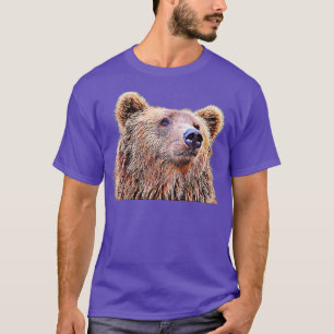 Bear Design oil painting Filter Brown Bear Grizzly T-Shirt