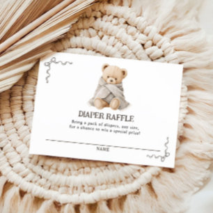 Bear Diaper Raffle Card