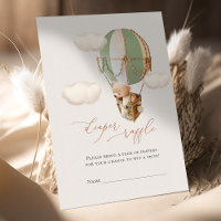 Bear Diaper Raffle Tickets Enclosure Card