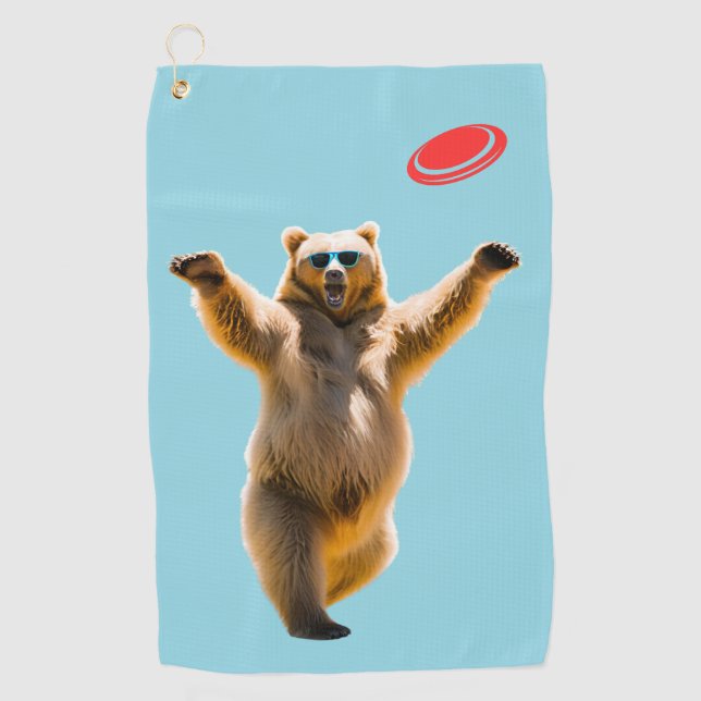 Bear Disc Golfer Towel (Front)