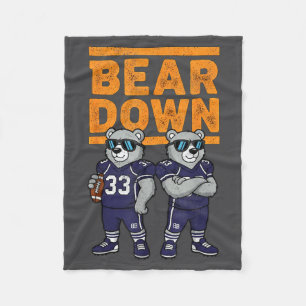 Bear Down Women Kids Boys Girls Youth Teen Men  Fleece Blanket