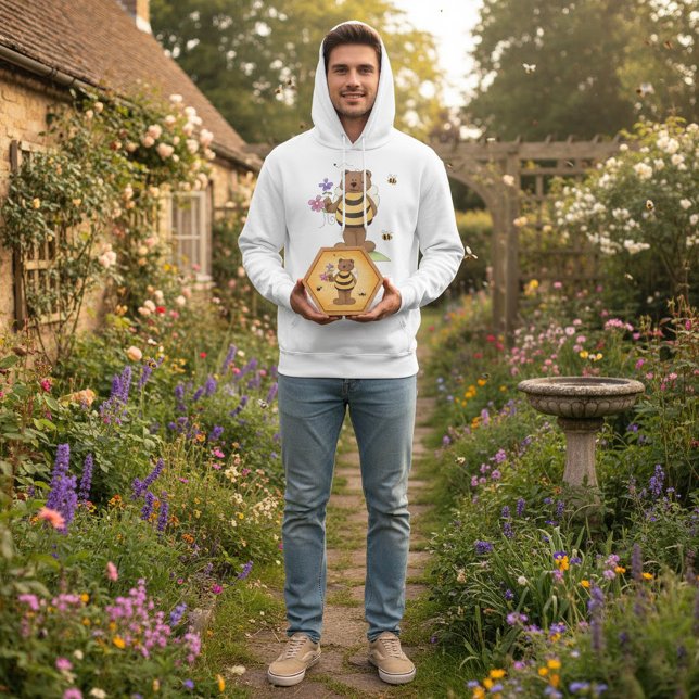 Bear Dressed as Bumblebee with Flowers Hoodie (Creator Uploaded)