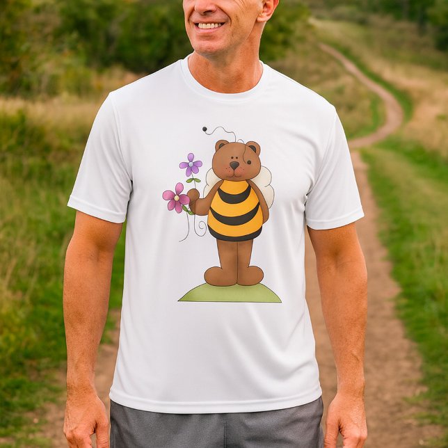 Bear Dressed as Bumblebee with Flowers T-Shirt (Creator Uploaded)
