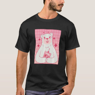 Bear Drinking Strawberry Milk T-Shirt