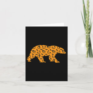 Bear Easy Halloween Outfit Mammal Animal Lazy Cost Card