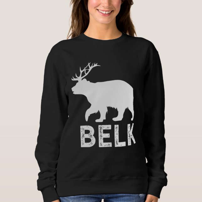 Bear Elk Big Game Elk Hunter Shed Antler Elk Hunti Sweatshirt (Front)