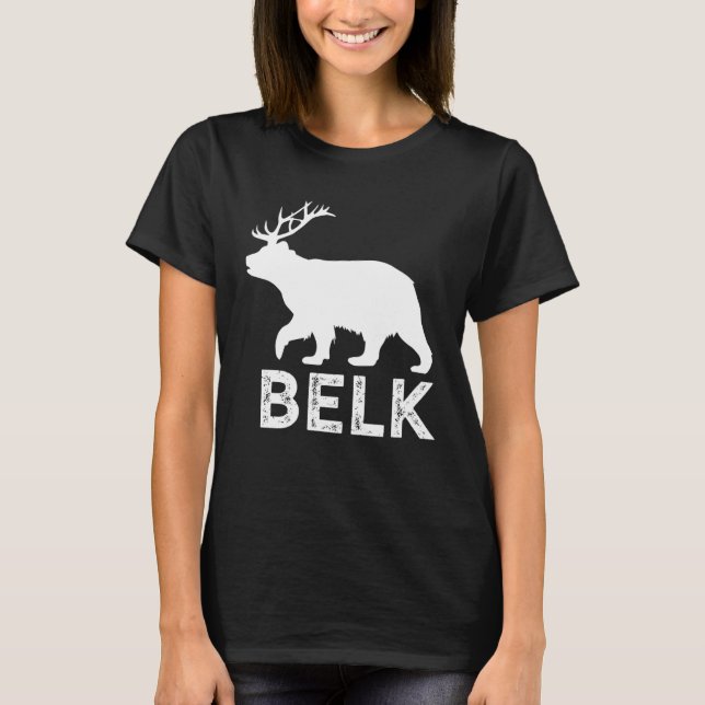 Bear Elk Big Game Elk Hunter Shed Antler Elk Hunti T-Shirt (Front)