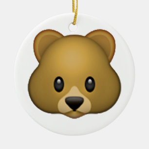 Bear - Emoji Ceramic Tree Decoration