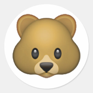 Bear - Emoji Classic Round Sticker