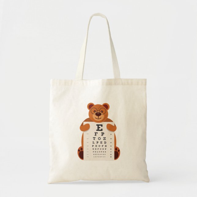 Bear eye chart tote bag (Front)