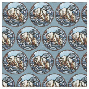 Bear Fabric Native Polar Bear Art Fabric Pattern