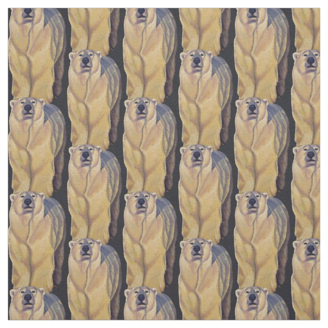 Bear Fabric Polar Bear Art Fabric Customisable (Swatch)