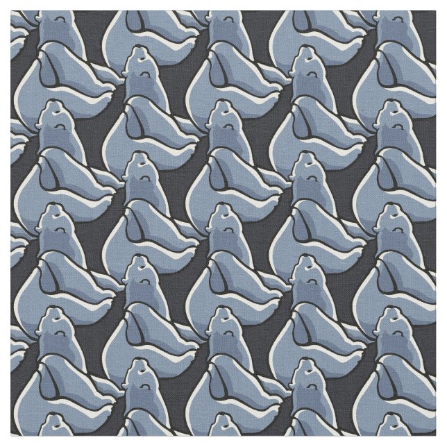 Bear Fabric Polar Bear Cub Fabric Customisable (Close Up)