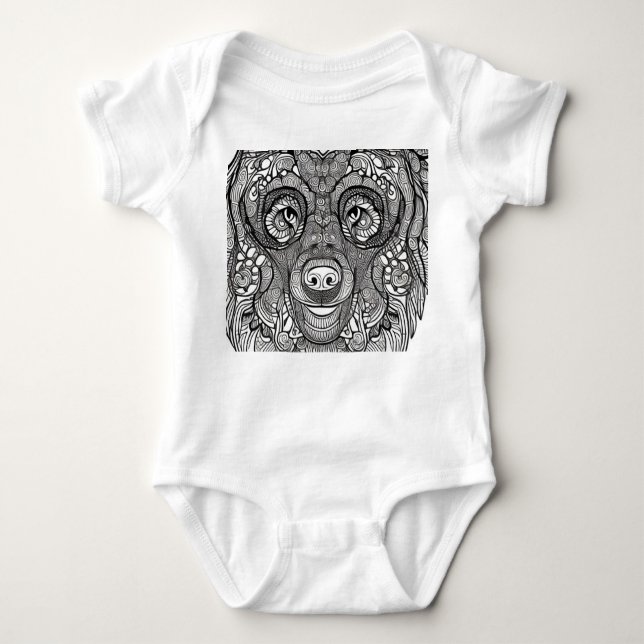 Bear Face Baby Bodysuit (Front)