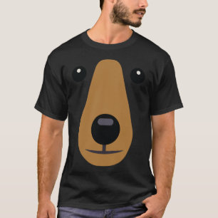 Bear Face Cute Easy Halloween Costume Kids Adults T-Shirt