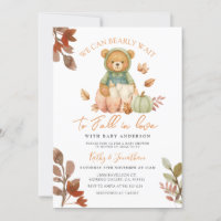  Bear Fall in Love Pumpkin Milk Bottle Baby Shower