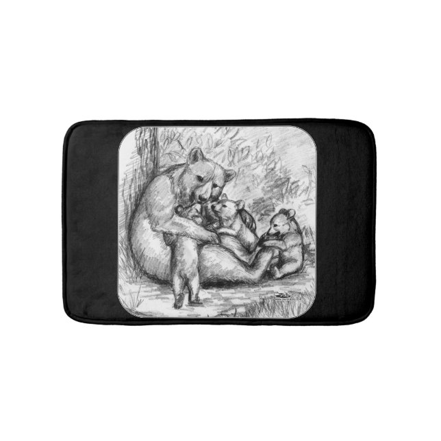 Bear Family Bath Mat (Front)