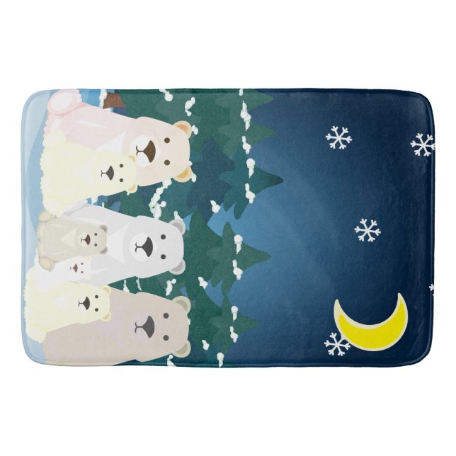 Bear family  bath mat (Front)
