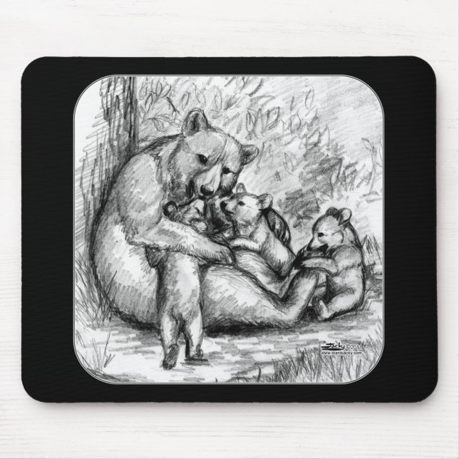 Bear Family Mouse Pad (Front)