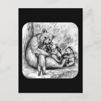 Bear Family Postcard