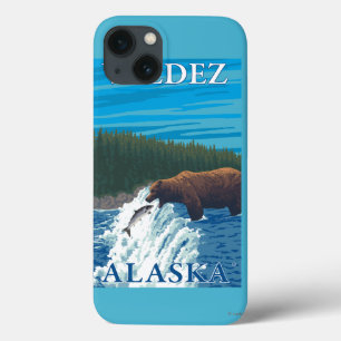 Bear Fishing in River - Valdez, Alaska iPhone 13 Case