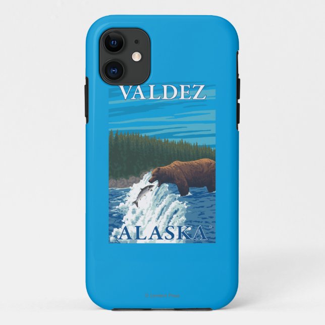Bear Fishing in River - Valdez, Alaska Case-Mate iPhone Case (Back)