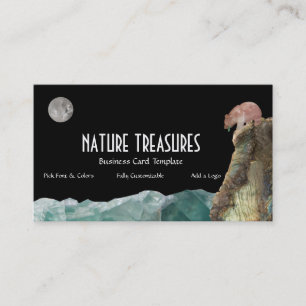 Bear Fishing Ocean - Gemstone Crystals Business Card