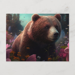 Bear Flower Postcards