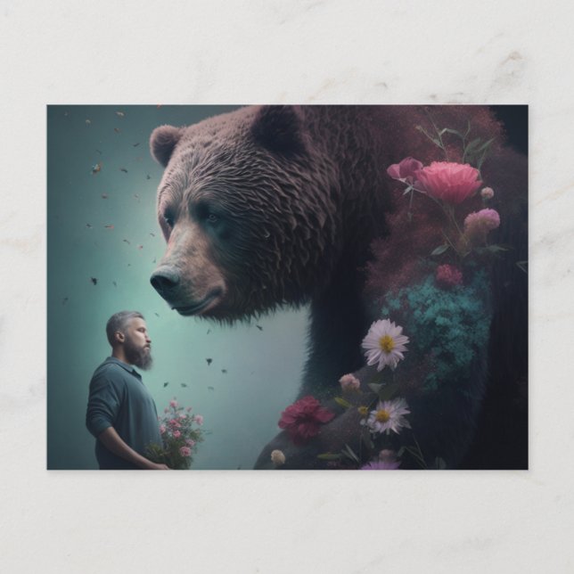 Bear Flower Postcards (Front)
