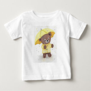 Bear-foot in the Rain Baby T-Shirt