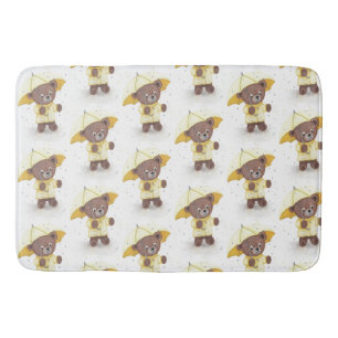 Bear-foot in the Rain Bath Mat